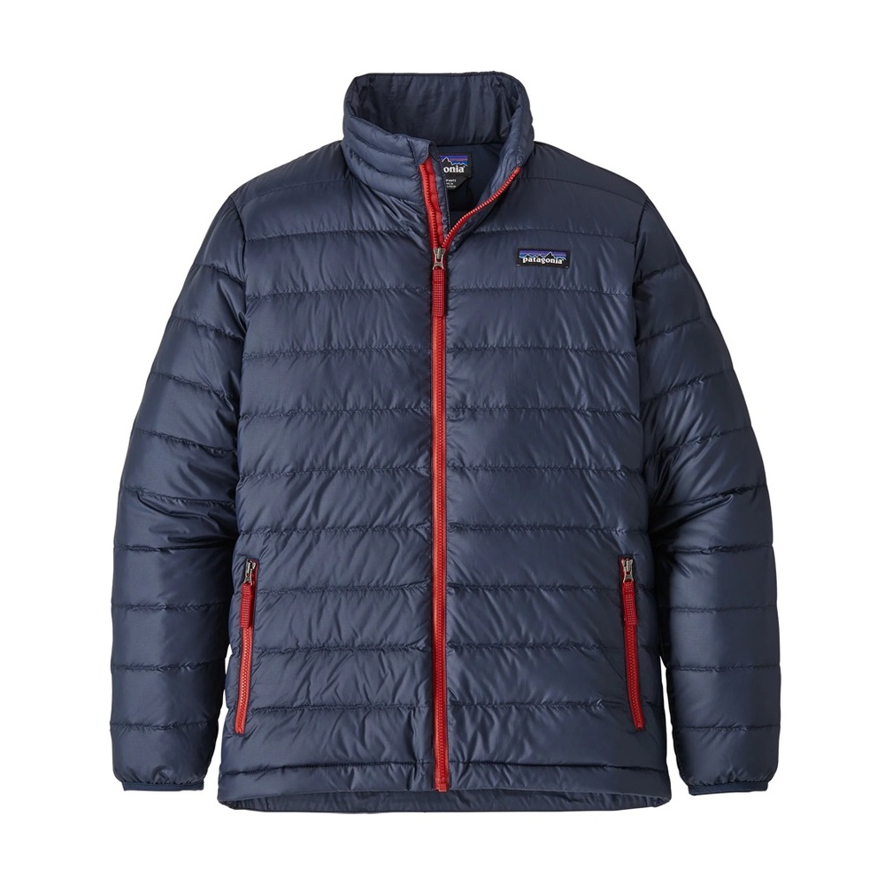 Patagonia Boys' Down Sweater Style #68245 Navy & Red size medium 10